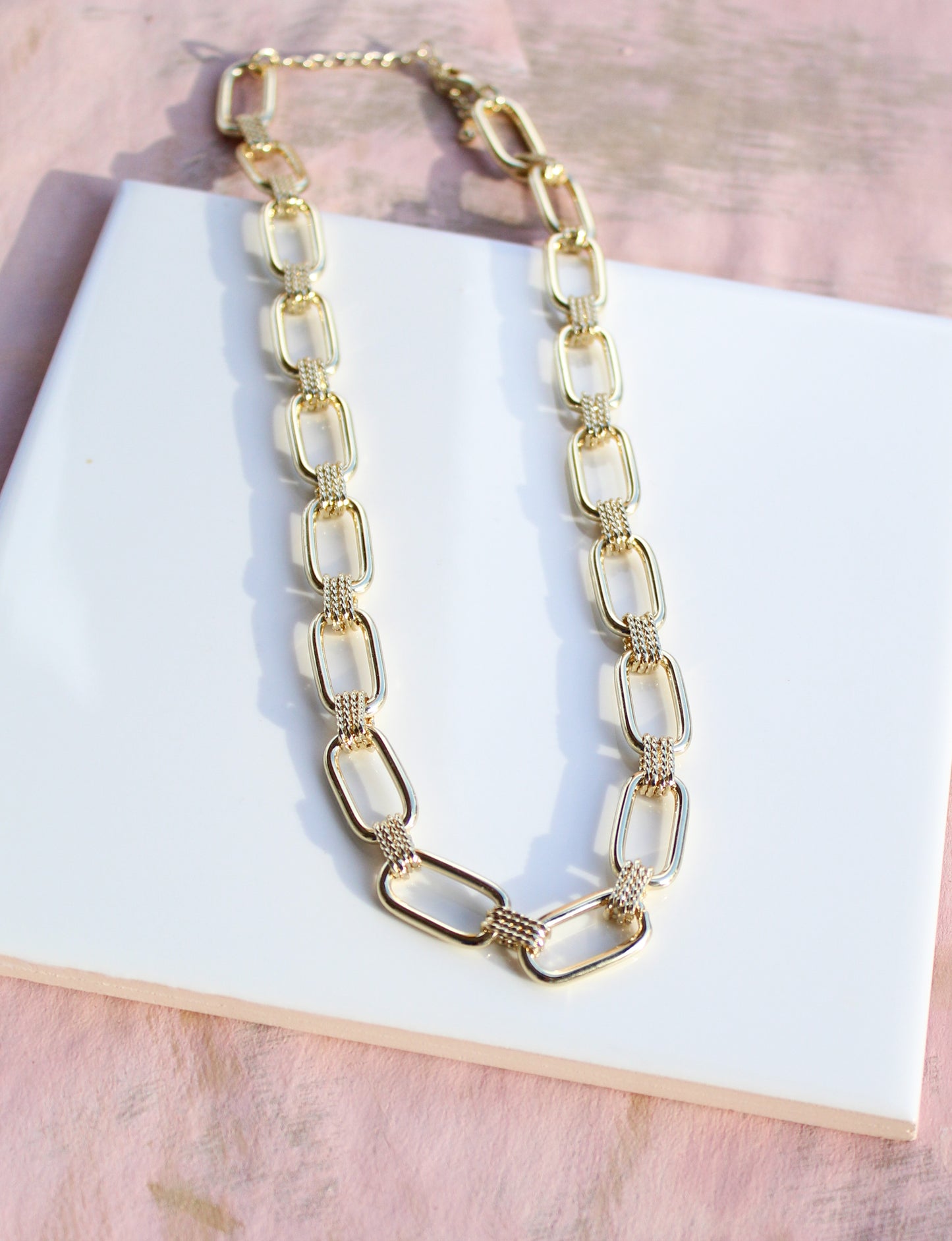 Della Paper Clip Necklace