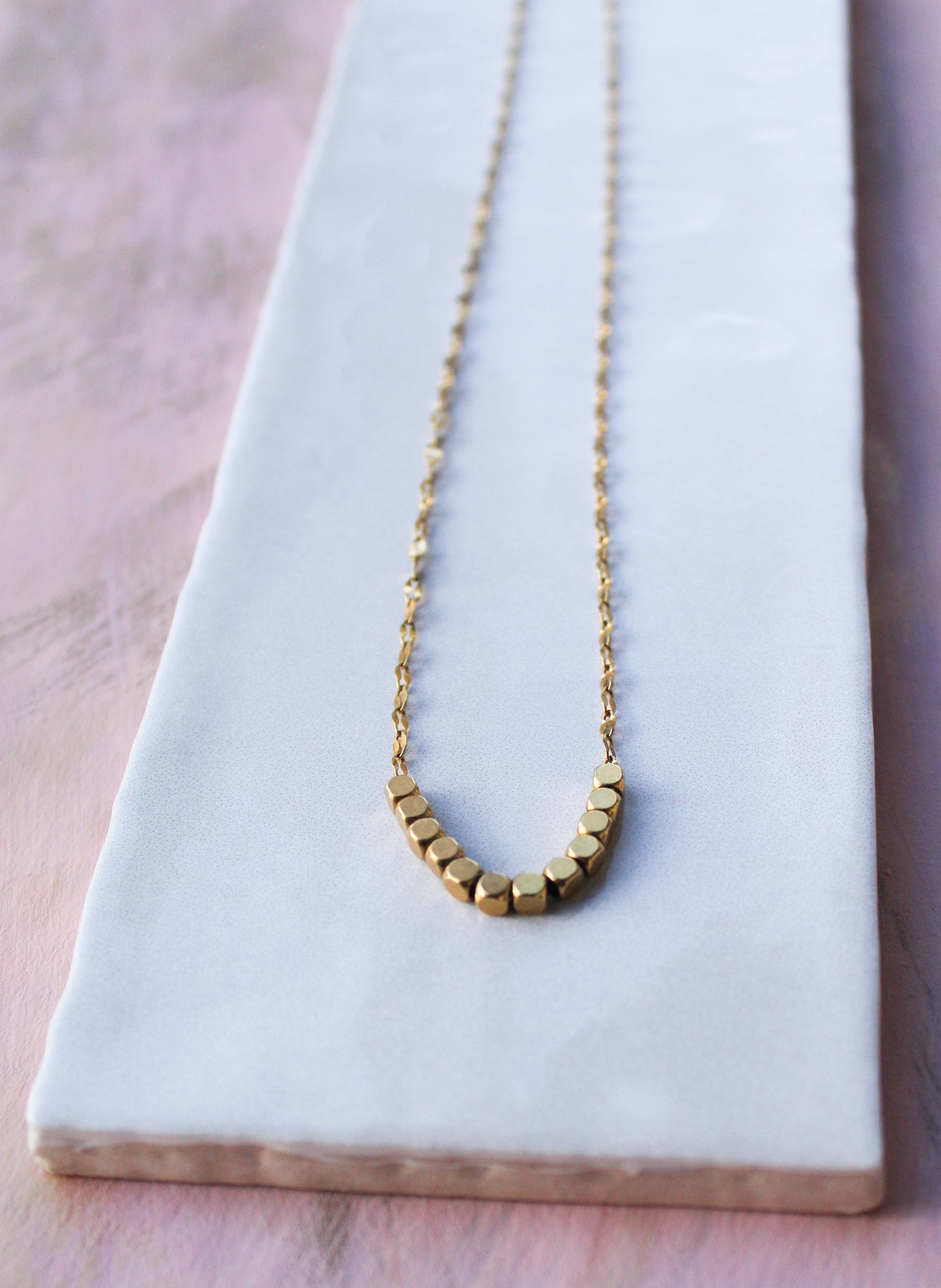Marie Gold Chain With Slider Beads