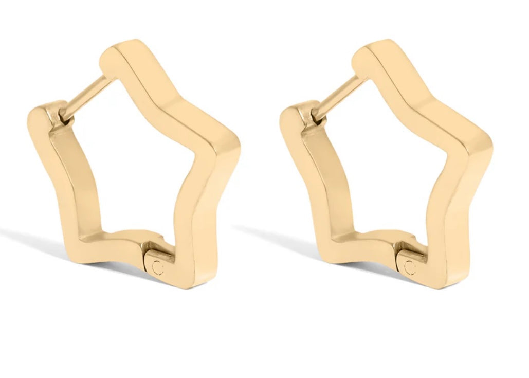 Star Huggie Earrings
