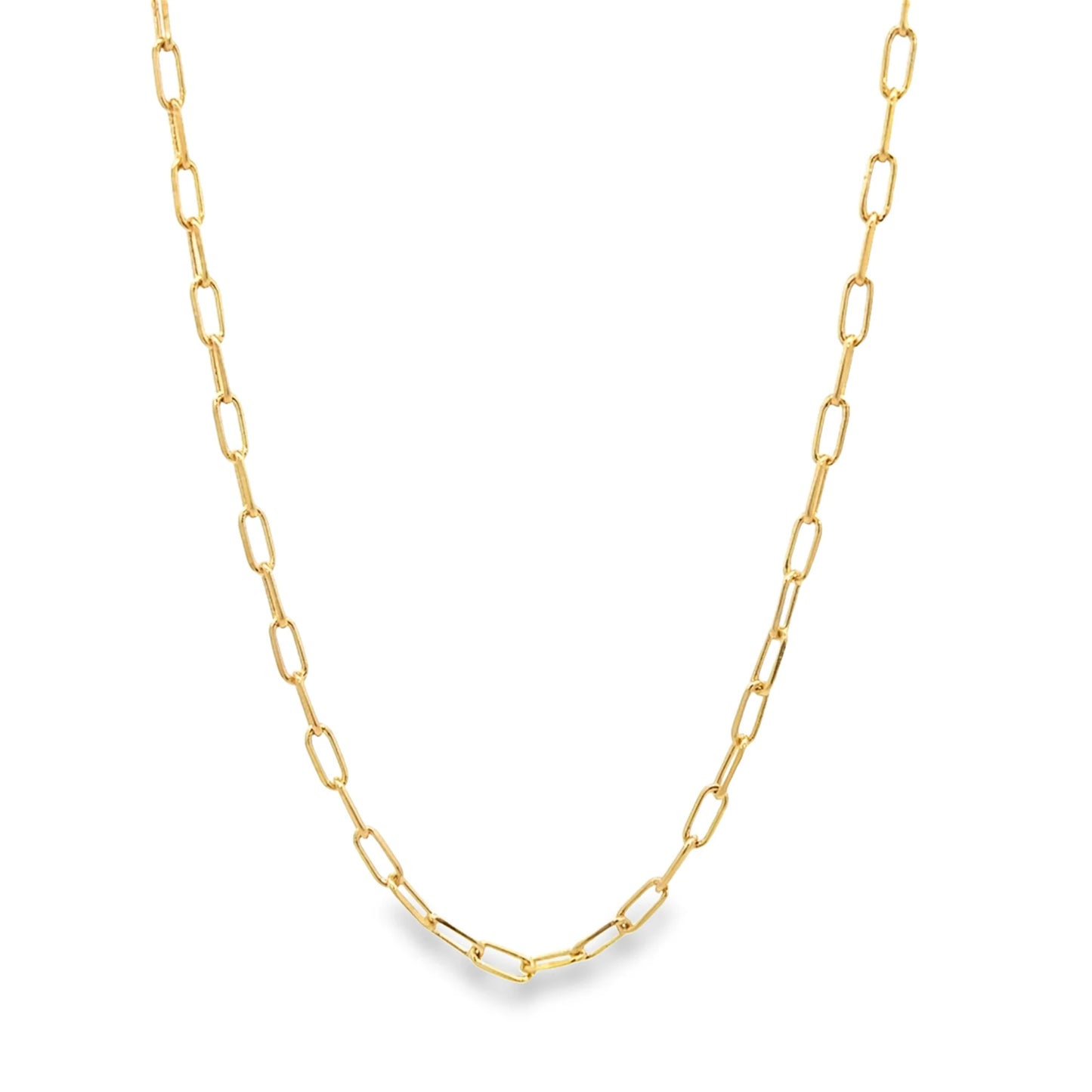 Paperclip Chain Necklace 18k Gold Filled