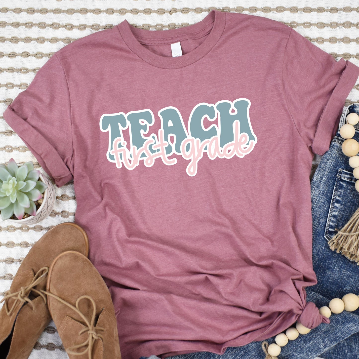 Groovy First Grade Teacher Shirt