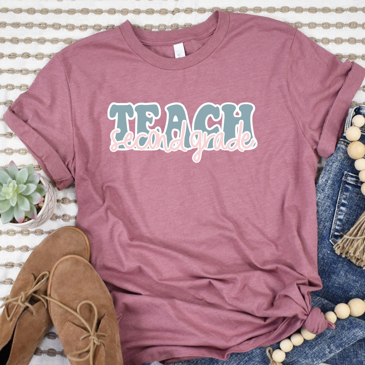 Groovy Second Grade Teacher Shirt