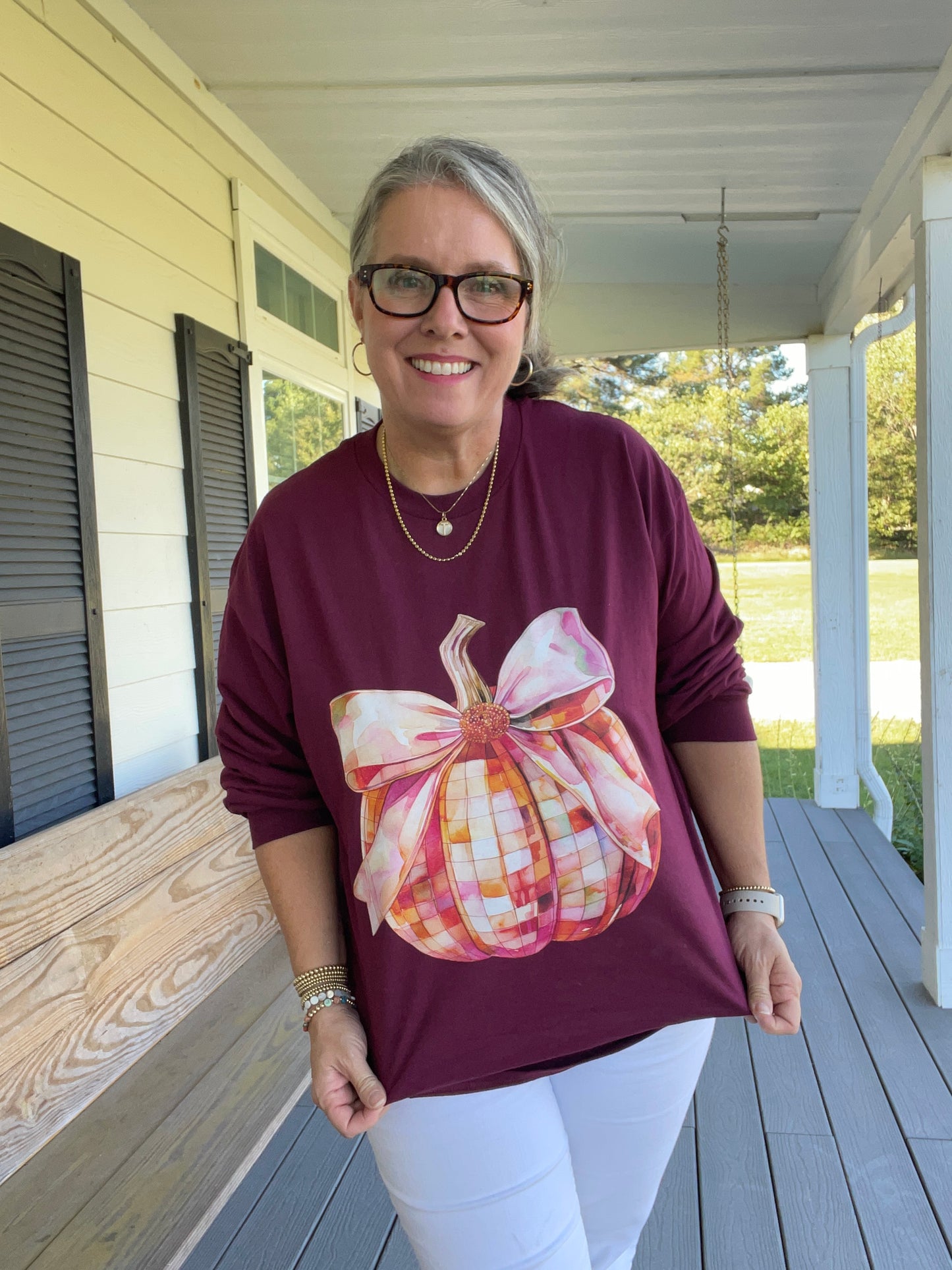 Disco Pumpkin Long Sleeve Tee