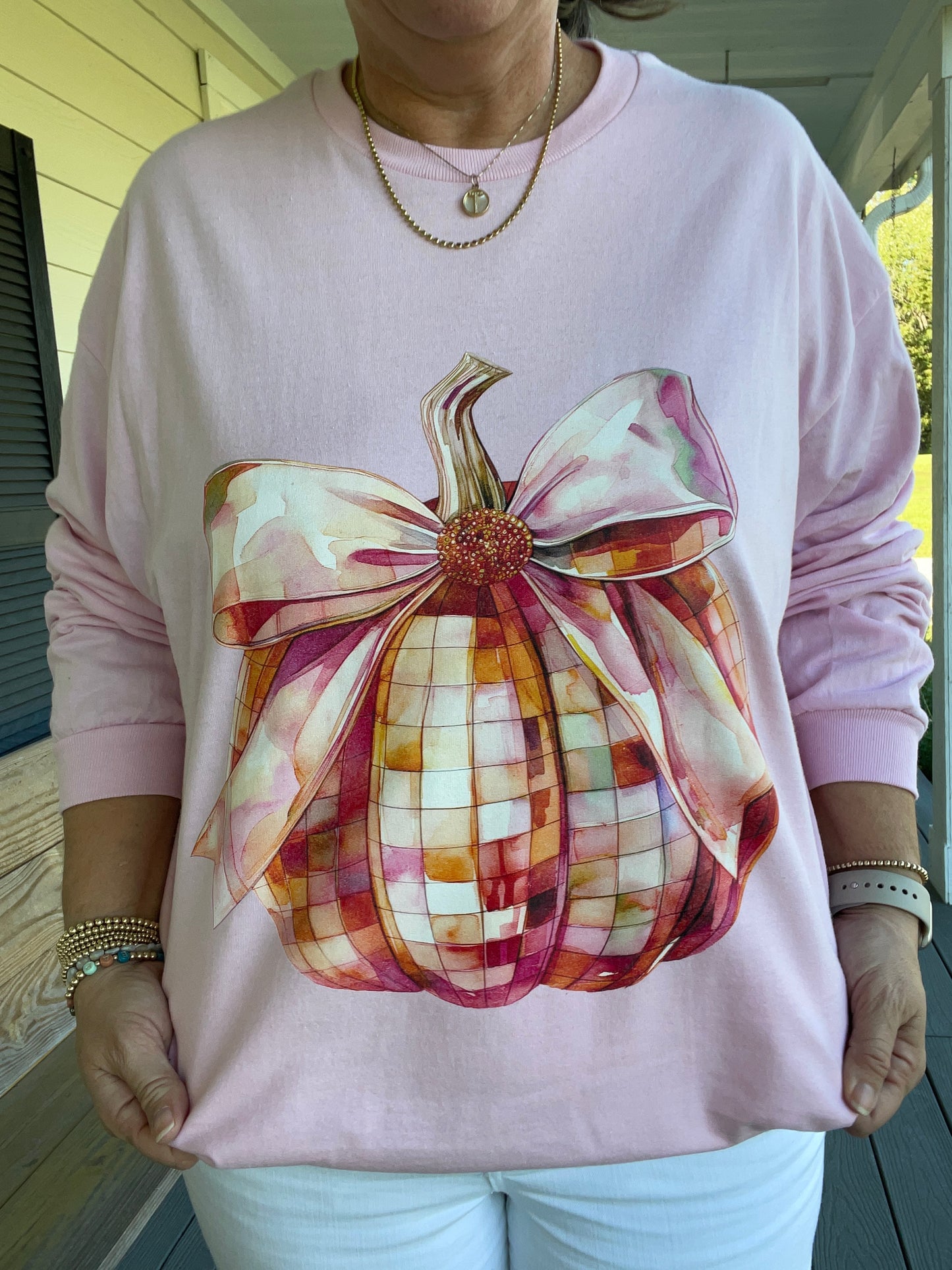 Disco Pumpkin Long Sleeve Tee