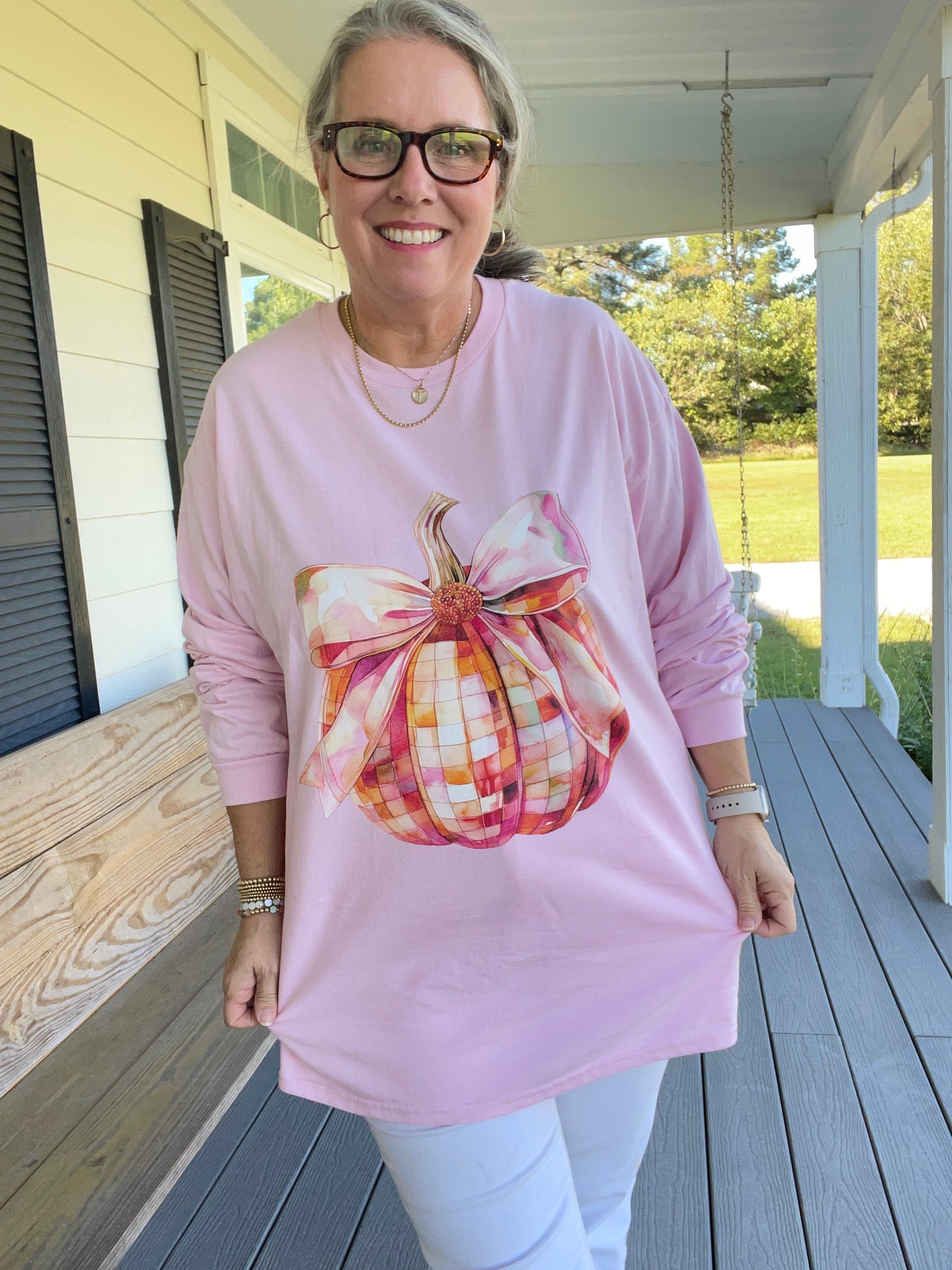 Disco Pumpkin Long Sleeve Tee