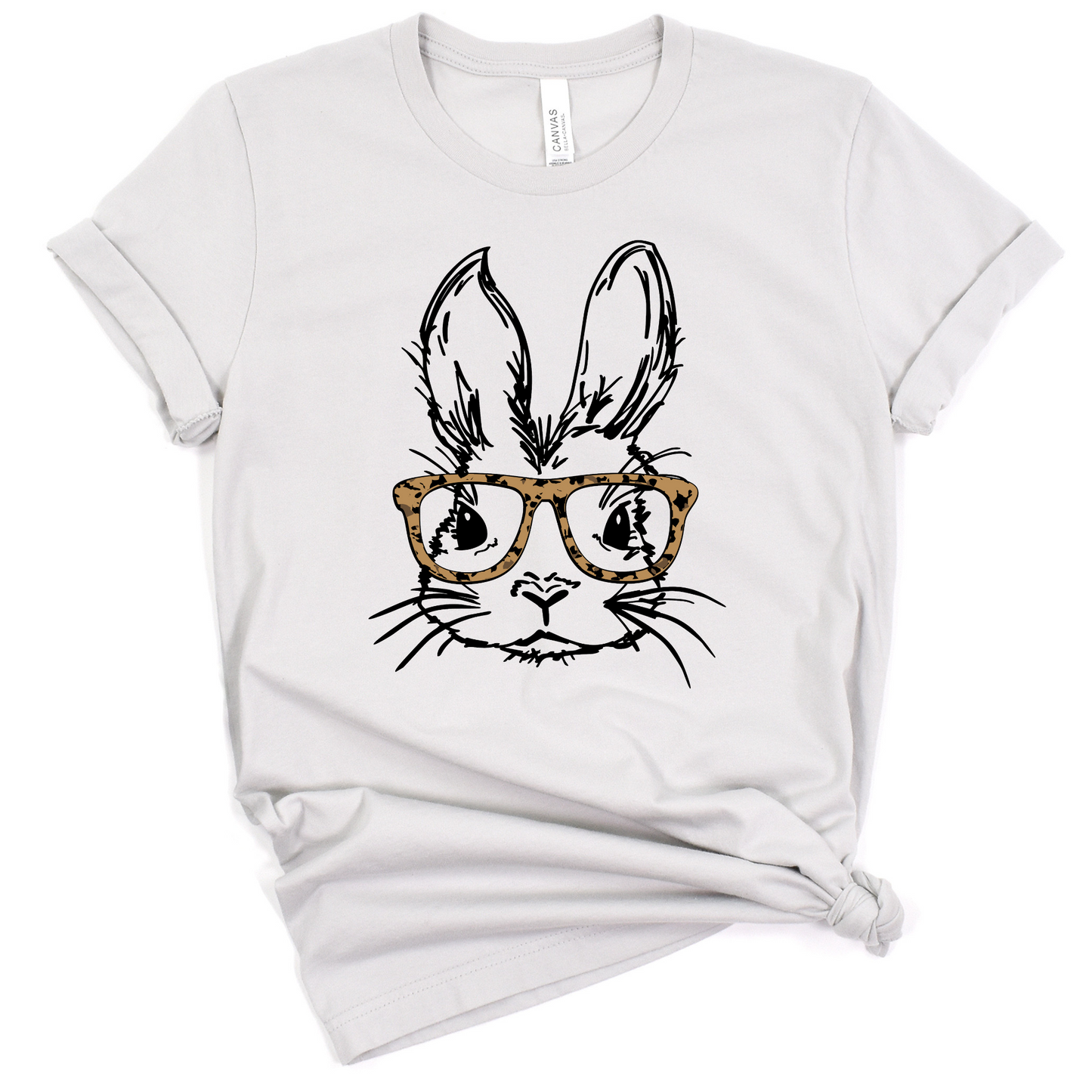 Easter Bunny in Glasses Short Sleeve Tee