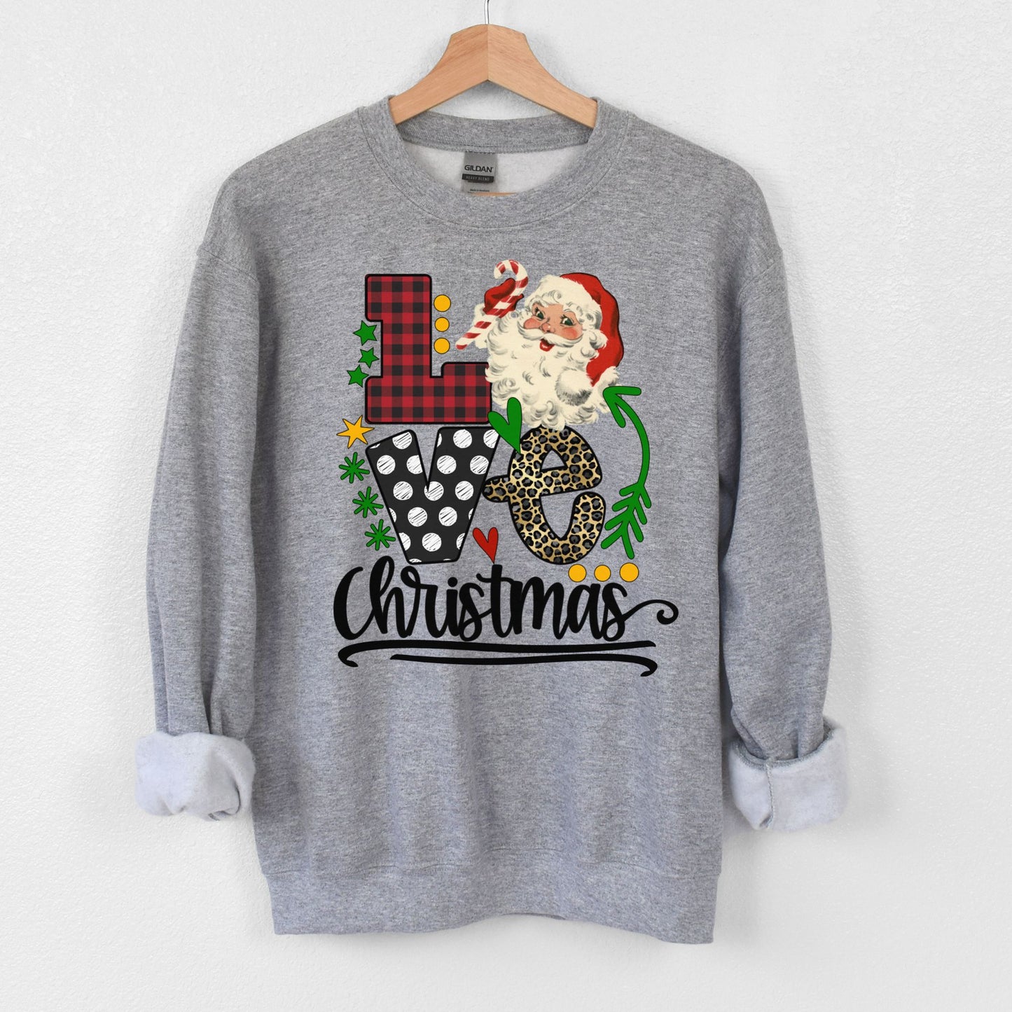 Love, Christmas, Santa Sweatshirt