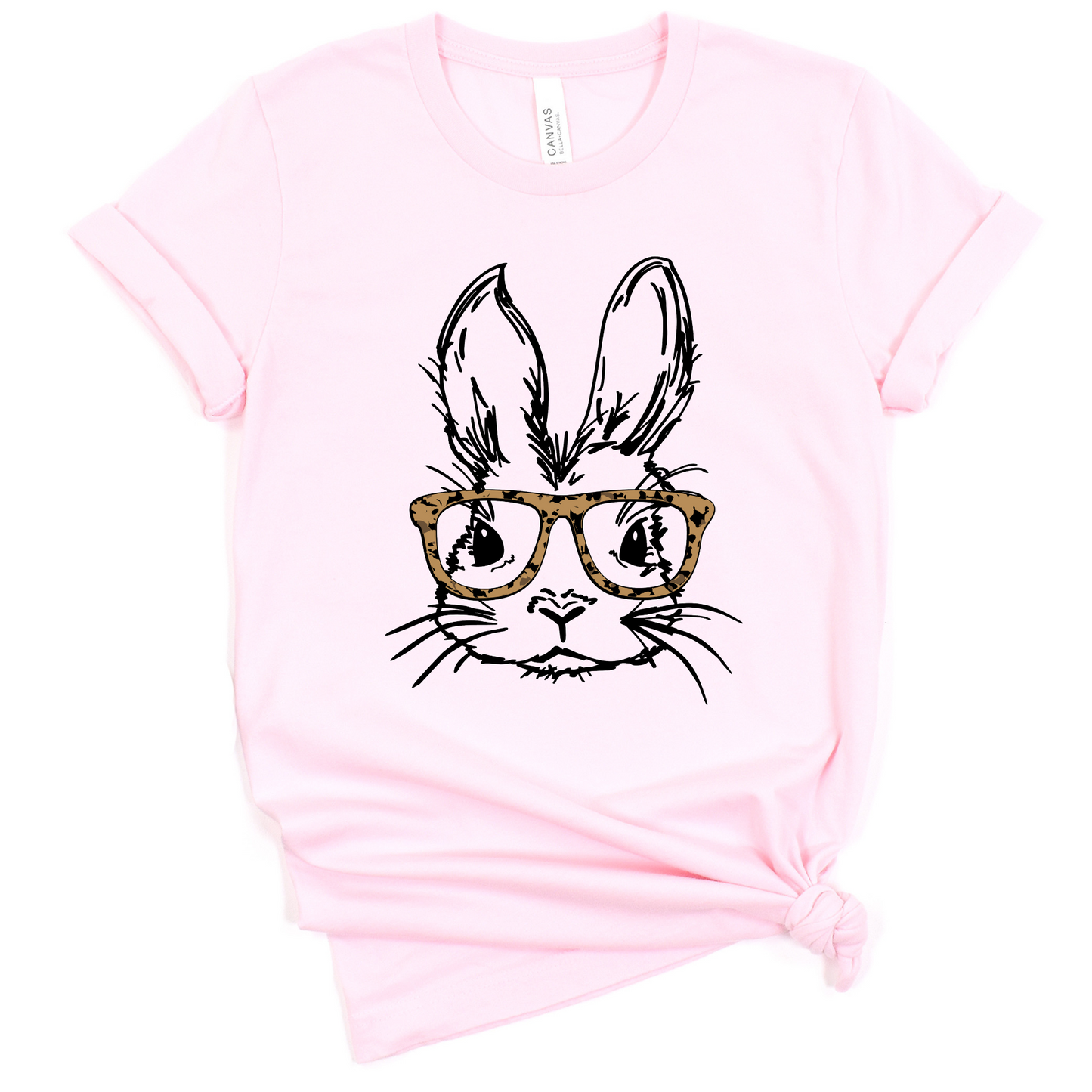 Easter Bunny in Glasses Short Sleeve Tee