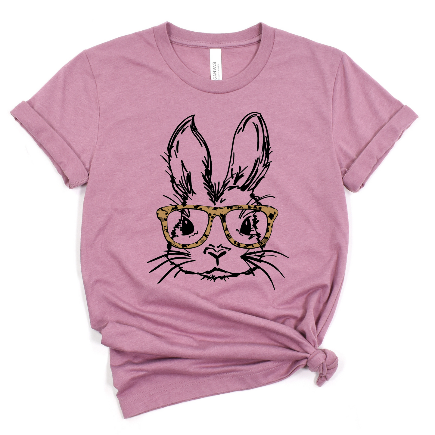 Easter Bunny in Glasses Short Sleeve Tee