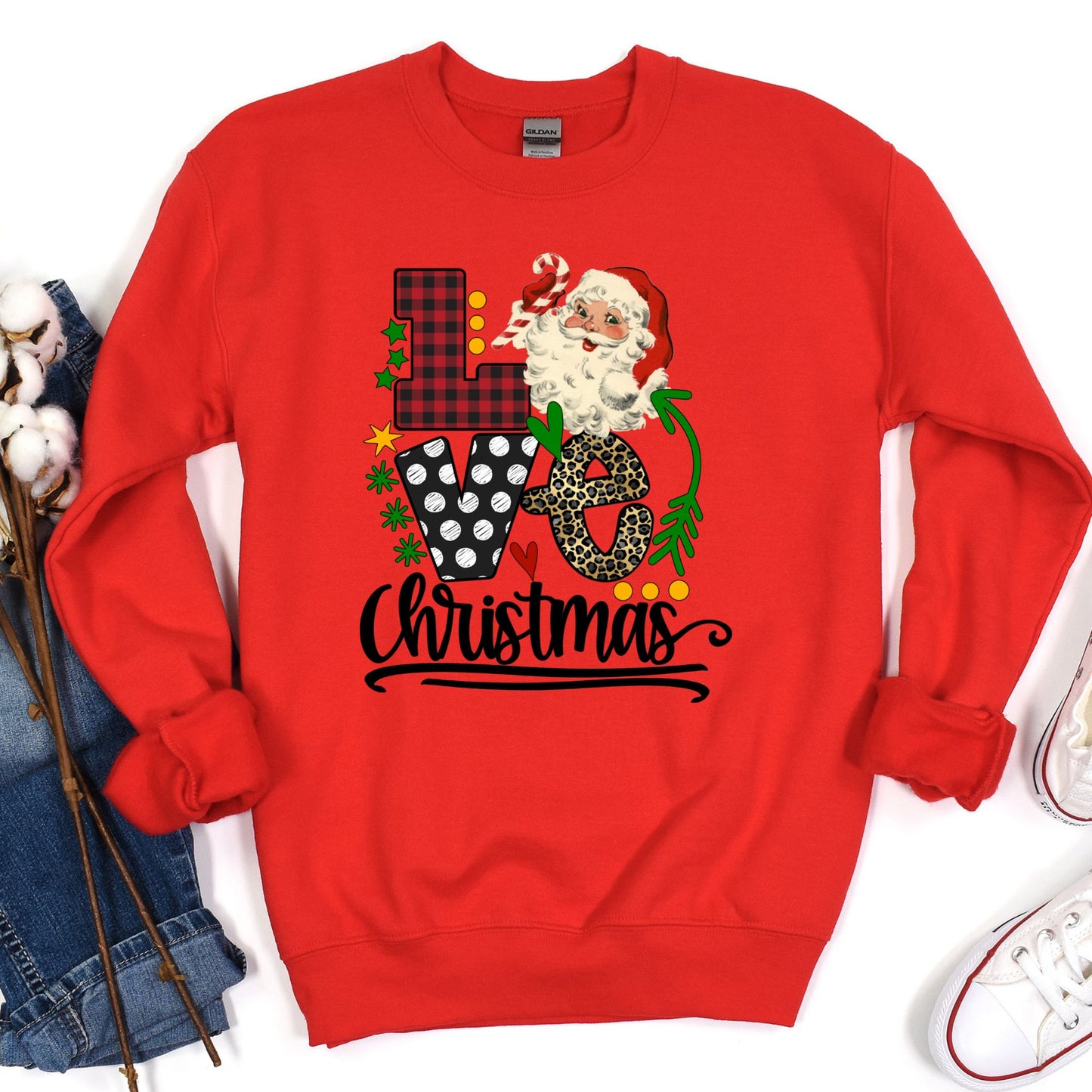 Love, Christmas, Santa Sweatshirt