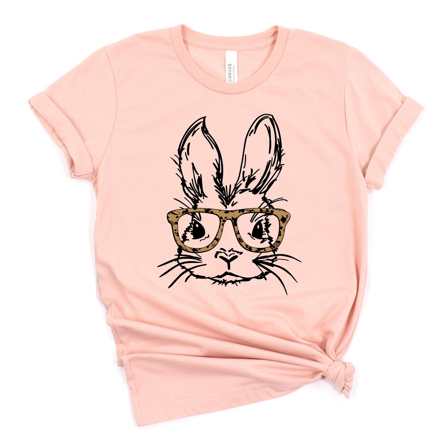 Easter Bunny in Glasses Short Sleeve Tee