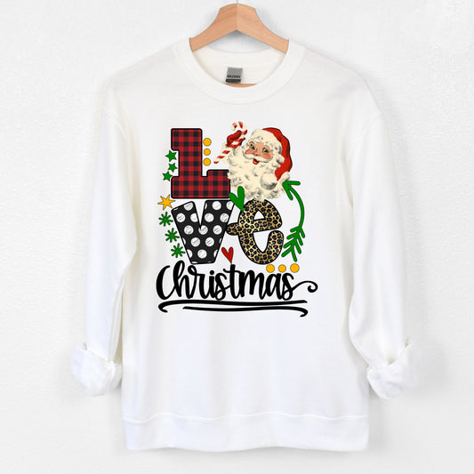 Love, Christmas, Santa Sweatshirt