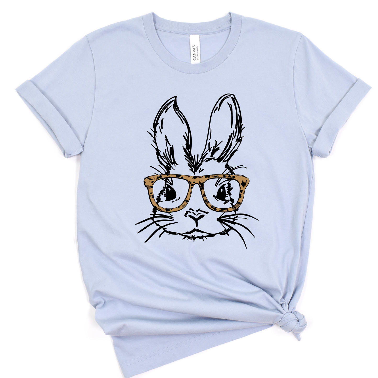 Easter Bunny in Glasses Short Sleeve Tee