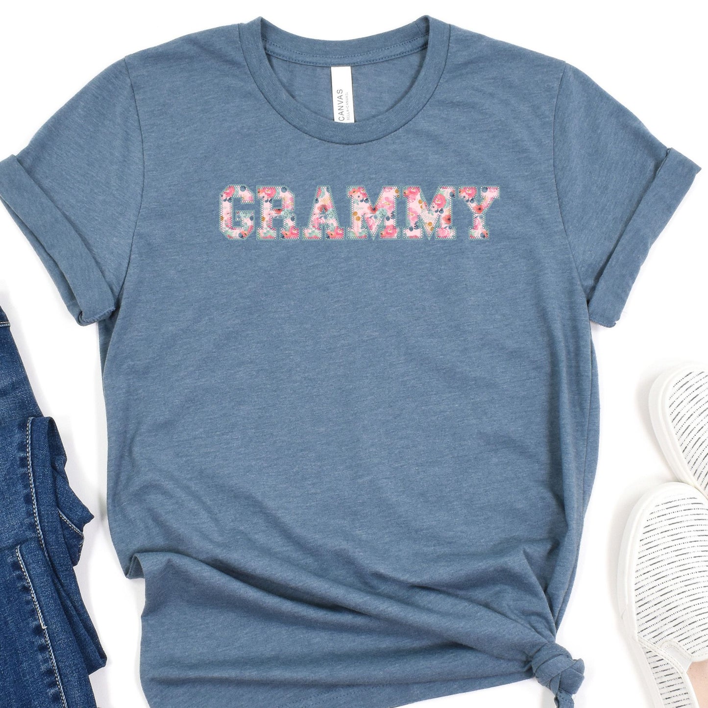 Grammy Cross Stitch Short Sleeve Tee