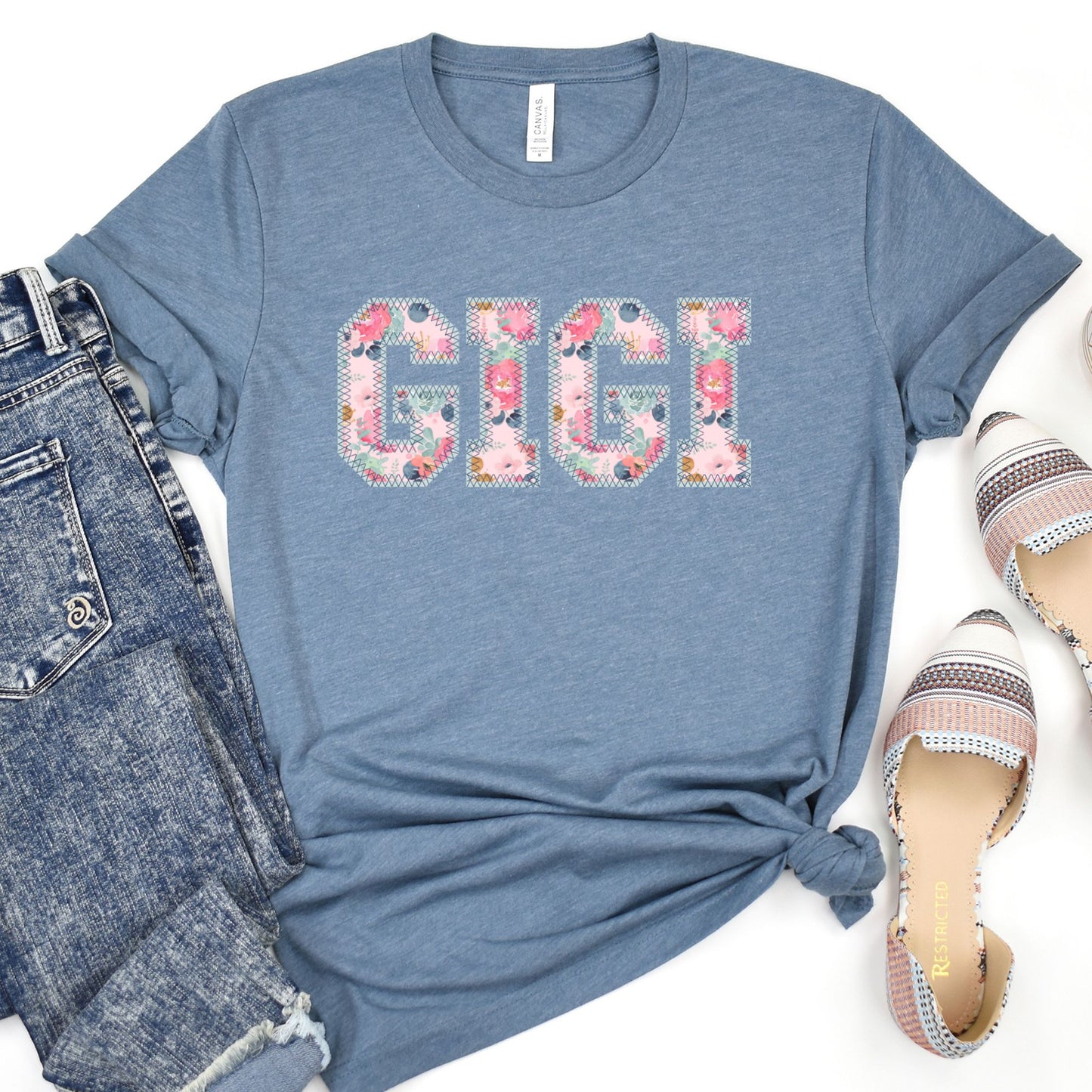 GiGi Cross Stitch Short Sleeve Tee